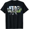 imageStar Wars Last Jedi Rey Classic Jedi Temple Logo TShirt TShirtBlack
