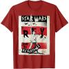 imageStar Wars Last Jedi Rey Join Resistance Propaganda TShirt TShirtCranberry Red