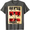 imageStar Wars Last Jedi Rey Vintage Propaganda Graphic TShirt TShirtAsphalt Grey