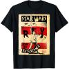 imageStar Wars Last Jedi Rey Vintage Propaganda Graphic TShirt TShirtBlack