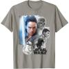 imageStar Wars Last Jedi Rey ampamp the Team Are Ready Graphic TShirt TShirtSlate Grey
