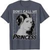 imageStar Wars Princess Leia Dont Call Me Princess Portrait TShirtHeather Blue