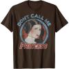 imageStar Wars Princess Leia Dont Call Me Vintage Portrait TShirtBrown