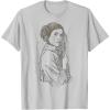 imageStar Wars Princess Leia Geometric Line Drawing TShirt TShirtSilver Grey