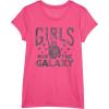 imageStar Wars Princess Leia Girls Run The Galaxy Disney TShirtPink Heather