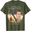 imageStar Wars Rey Close Up TShirtOlive Green