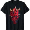 imageStar Wars The Clone Wars Darth Maul Big Face TShirtBlack