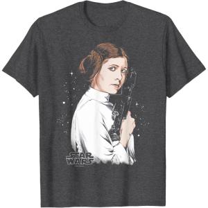 imageStar Wars  Leia Celestial TShirtDark Heather Grey