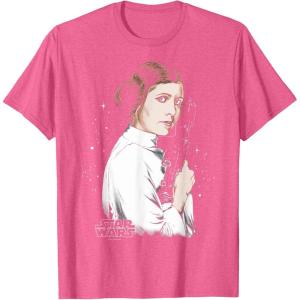 imageStar Wars  Leia Celestial TShirtPink Heather
