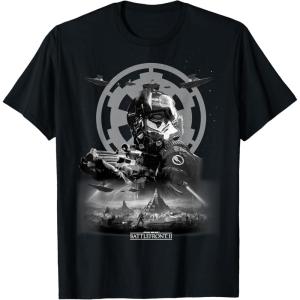 imageStar Wars Battlefront II Imperial Grey Stormtrooper TShirt TShirtBlack