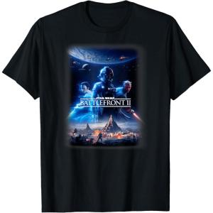 imageStar Wars Battlefront II Rey Darth Maul Poster TShirt TShirtBlack