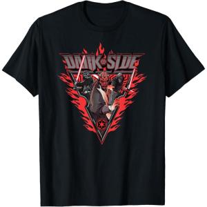 imageStar Wars Dark Side Darth Vader Darth Maul Kylo Ren Flames TShirtBlack