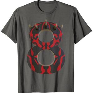imageStar Wars Darth Maul Eighth Birthday TShirtAsphalt Grey