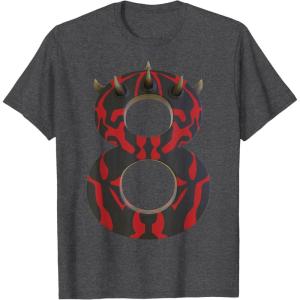 imageStar Wars Darth Maul Eighth Birthday TShirtDark Heather Grey