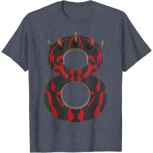 imageStar Wars Darth Maul Eighth Birthday TShirtHeather Blue