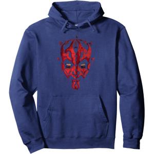 imageStar Wars Darth Maul Face Paint Drip Pullover HoodieNavy Blue