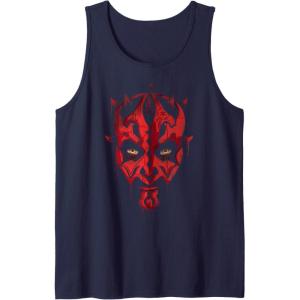 imageStar Wars Darth Maul Face Paint Drip Tank TopNavy Blue