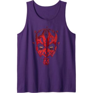 imageStar Wars Darth Maul Face Paint Drip Tank TopPurple