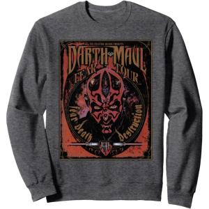 imageStar Wars Darth Maul Fear Tour Band SweatshirtDark Heather Grey