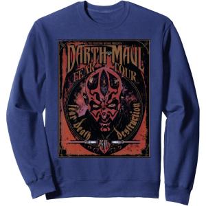 imageStar Wars Darth Maul Fear Tour Band SweatshirtNavy Blue