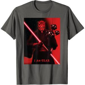 imageStar Wars Darth Maul I Am Fear TShirtAsphalt Grey