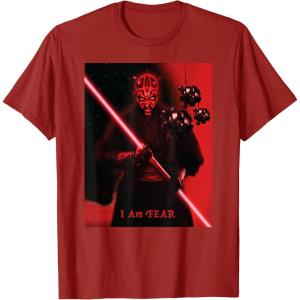 imageStar Wars Darth Maul I Am Fear TShirtCranberry Red