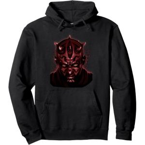 imageStar Wars Darth Maul Large Face Portrait Pullover HoodieBlack