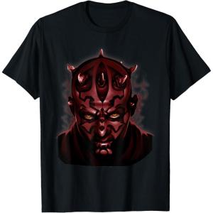 imageStar Wars Darth Maul Large Face Portrait TShirtBlack