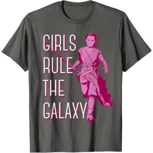 imageStar Wars Episode 7 Rey Girls Rule The Galaxy TShirt C1 TShirtAsphalt Grey