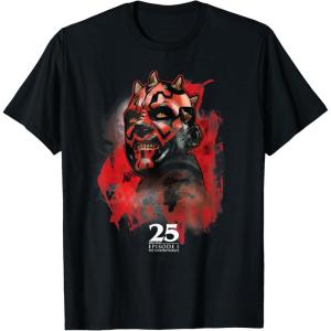 imageStar Wars Episode I 25th Anniversary Darth Maul Sith Rage TShirtBlack
