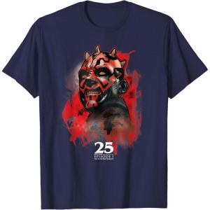 imageStar Wars Episode I 25th Anniversary Darth Maul Sith Rage TShirtNavy Blue