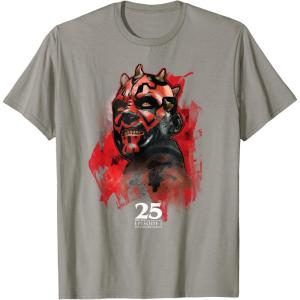 imageStar Wars Episode I 25th Anniversary Darth Maul Sith Rage TShirtSlate Grey