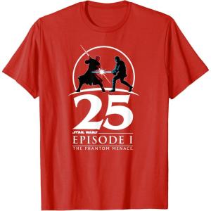 imageStar Wars Episode I 25th Anniversary Darth Maul vs ObiWan TShirtRed