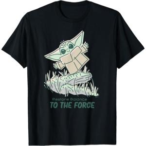 imageStar Wars Grogu Restore Balance to the Force TShirtBlack