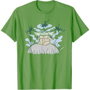 imageStar Wars Grogu Snack Time TShirtGrass Green