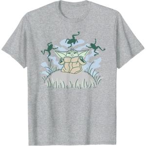 imageStar Wars Grogu Snack Time TShirtHeather Grey