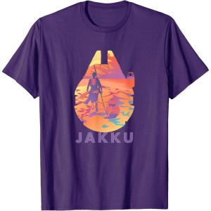 imageStar Wars Jakku Millennium Falcon Rey ampamp BB8 Fill TShirtPurple