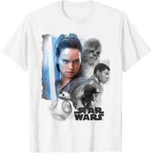 imageStar Wars Last Jedi Rey ampamp the Team Are Ready Graphic TShirt TShirtWhite
