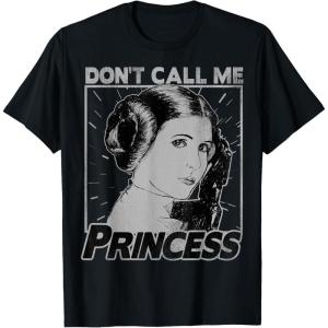 imageStar Wars Princess Leia Dont Call Me Princess Portrait TShirtBlack