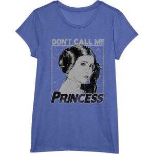 imageStar Wars Princess Leia Dont Call Me Princess Portrait TShirtBright Blue Heather