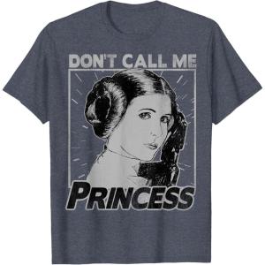 imageStar Wars Princess Leia Dont Call Me Princess Portrait TShirtHeather Blue
