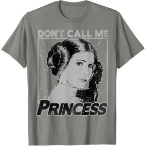 imageStar Wars Princess Leia Dont Call Me Princess Portrait TShirtOlive Heather