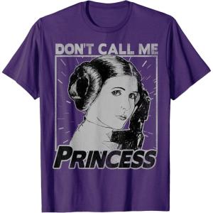 imageStar Wars Princess Leia Dont Call Me Princess Portrait TShirtPurple