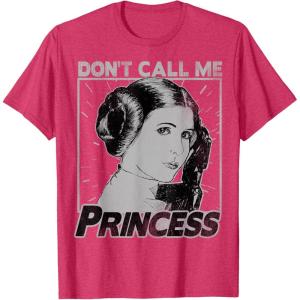 imageStar Wars Princess Leia Dont Call Me Princess Portrait TShirtRed Heather