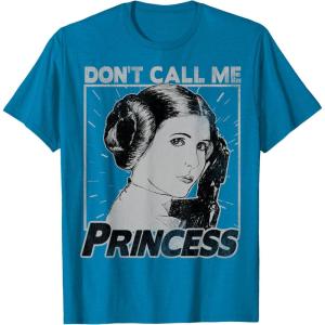 imageStar Wars Princess Leia Dont Call Me Princess Portrait TShirtSapphire Blue