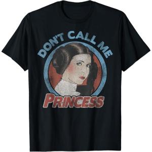 imageStar Wars Princess Leia Dont Call Me Vintage Portrait TShirtBlack