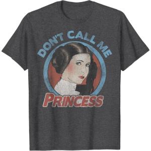 imageStar Wars Princess Leia Dont Call Me Vintage Portrait TShirtDark Heather Grey