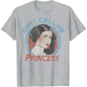 imageStar Wars Princess Leia Dont Call Me Vintage Portrait TShirtHeather Grey