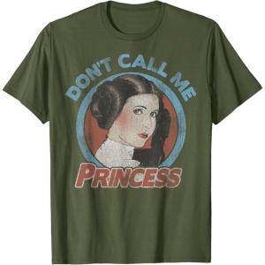 imageStar Wars Princess Leia Dont Call Me Vintage Portrait TShirtOlive Green