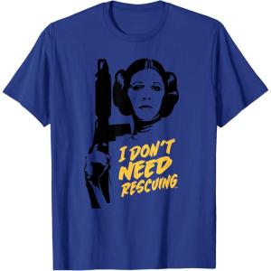imageStar Wars Princess Leia Escape I Dont Need Rescuing TShirtRoyal Blue
